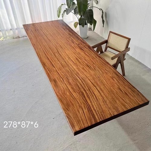 黑胡桃木实木家用简欧餐桌大班台