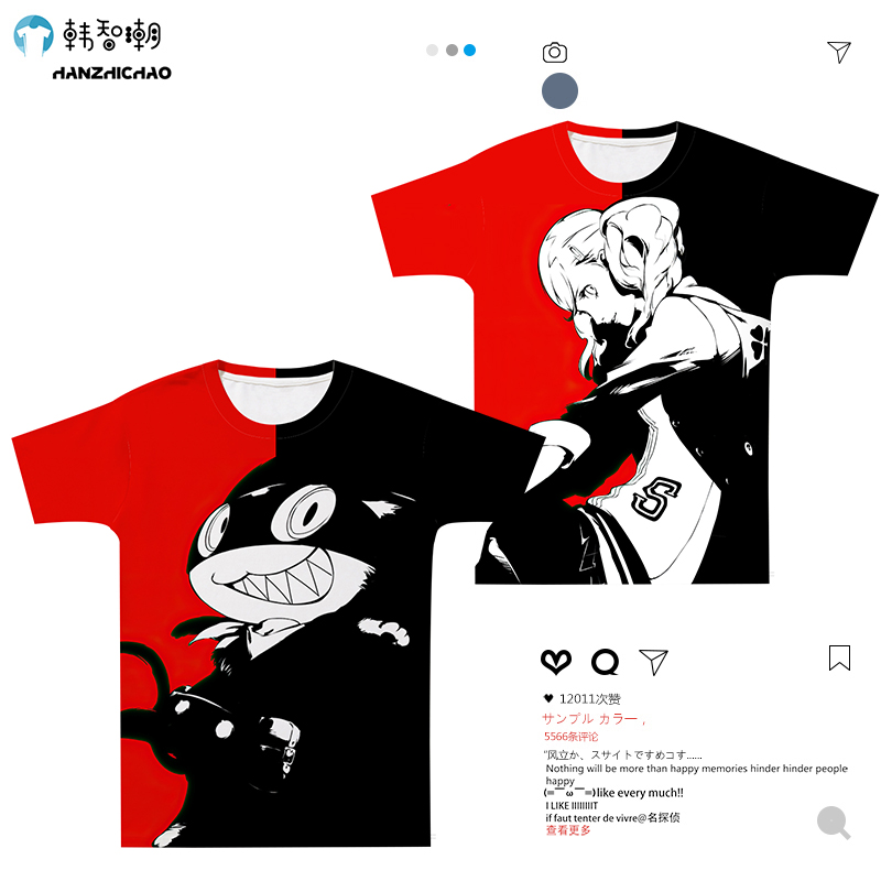 女神异闻录5周边短袖T恤