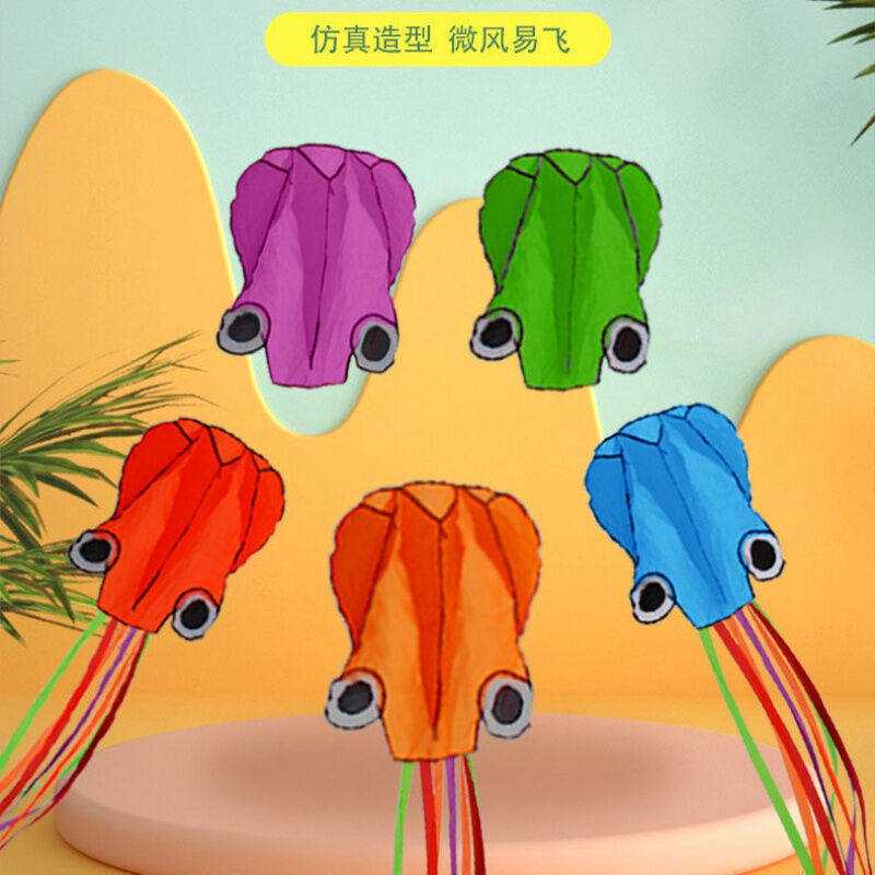 新款软体章鱼风筝无骨3d立体超大小型儿童初学者微风易飞4米章鱼