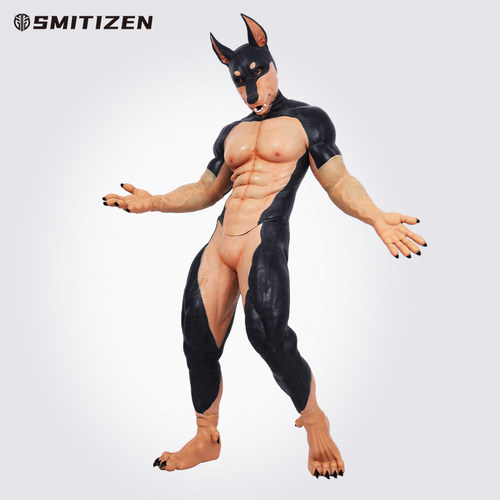 【下单15个工作日发货】smitizen怪物杜宾犬套装面具硅胶cos动漫