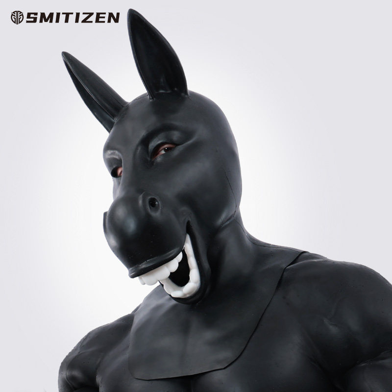 Smitizen帅气可爱驴头面具怪物硅胶头套男cos动漫道具猛男mask