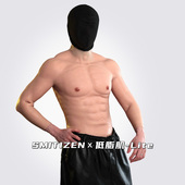 smitizen长袖 肌肉衣cos女腹肌硅胶假肌肉假腹肌胸肌男用网红道具