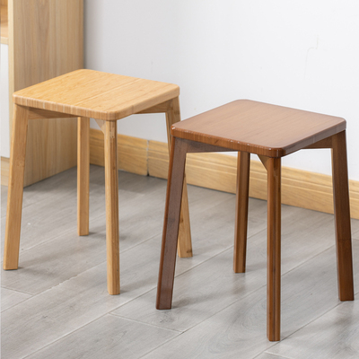 凳子家用实木小板凳方凳矮凳简约现代客厅餐桌凳竹实用可叠放脚凳