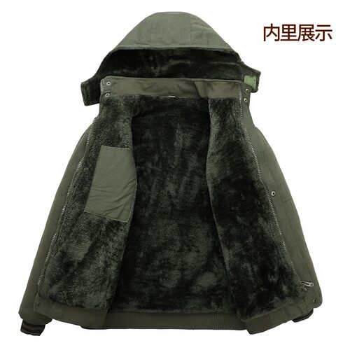 冬季加绒加厚纯棉保暖p棉衣男工厂车间耐磨耐脏防烫电焊汽修劳保