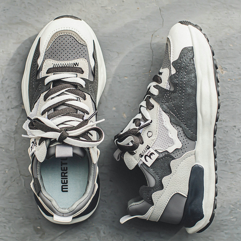 老爹鞋男鞋夏季休闲鞋透气小众港风溶解鞋运动时S尚百搭薄款华夫