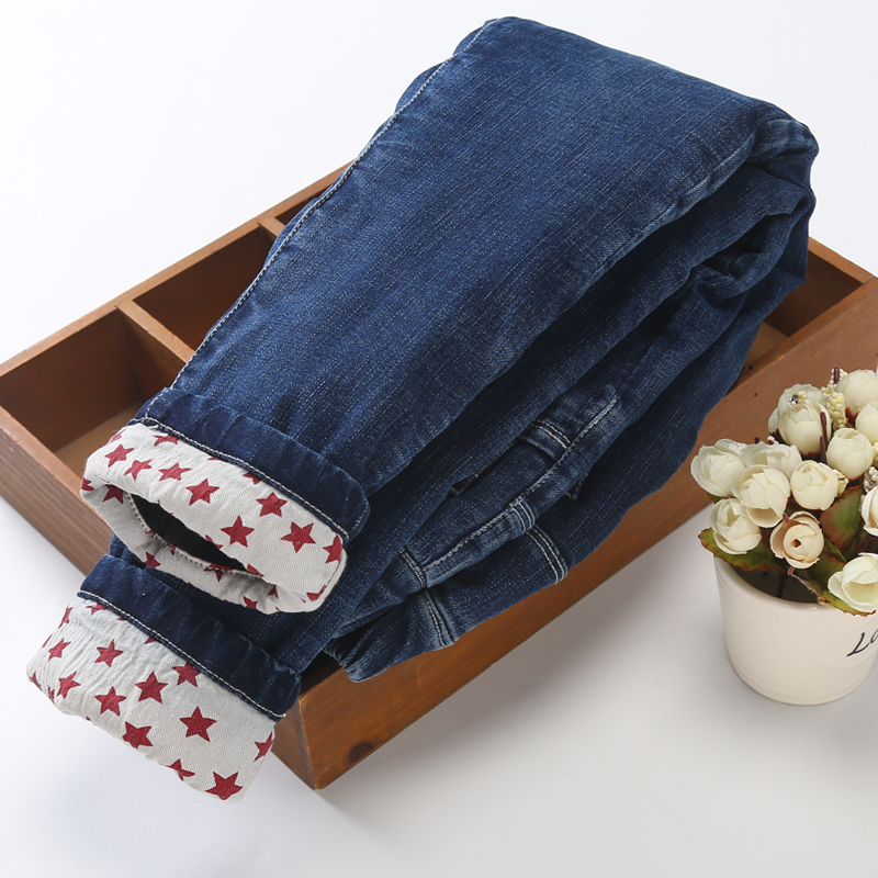 女童棉裤外穿三层j加绒加厚北方儿童女裤冬2021新款洋气大童牛仔