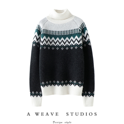 这感觉太惊艳了!重磅加厚100%纯山羊绒衫女高领纯羊绒毛衣针织衫