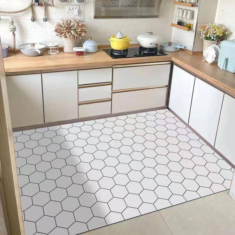 厨房地垫可地VSS面洗PVC皮革毯防水防油防滑大积擦满铺免洗地垫脚