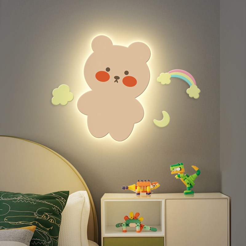 卡通动漫女孩公主房间装饰画卧室床头背景墙壁画少女心儿童挂画