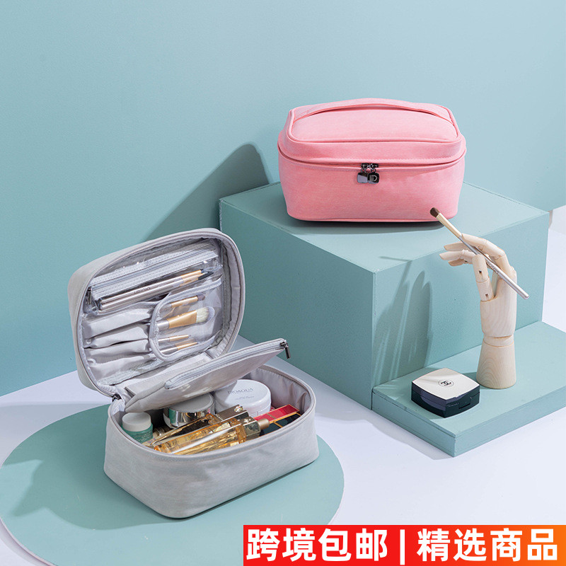 新款旅行化妆包便携大容量收纳包出差防水手提R女性化妆品袋洗漱