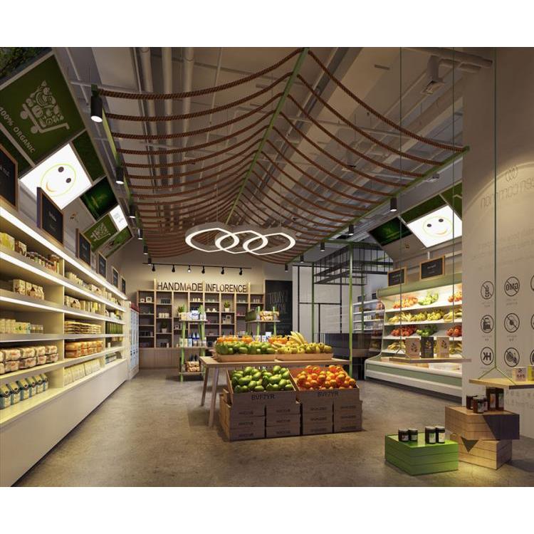 水果店设计效果图 水果超市鲜榨果汁鲜果店果汁店鲜汁饮品鲜果