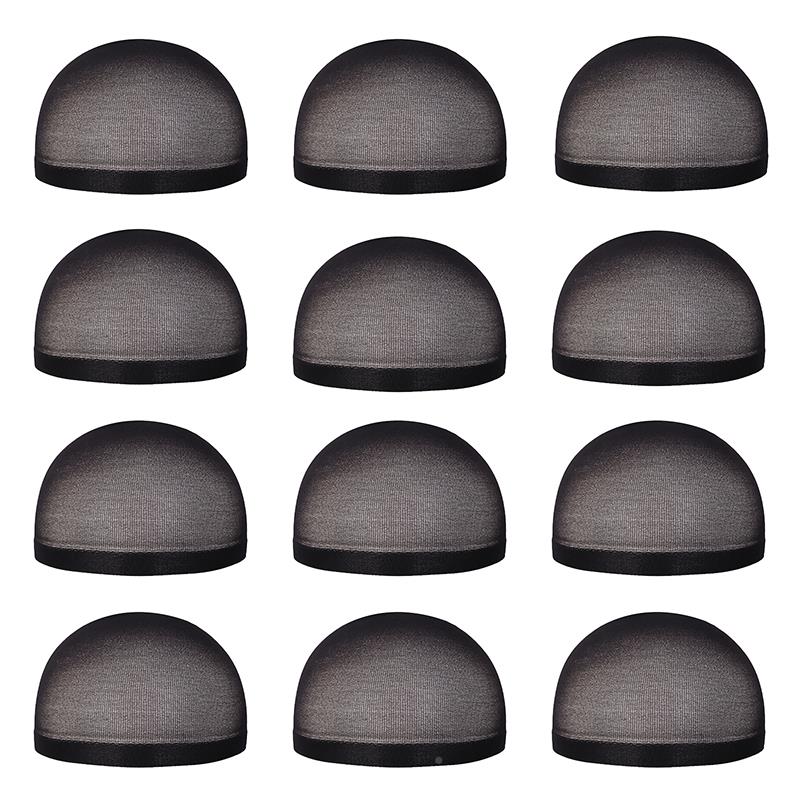 一头通尼龙高弹力气透隐DRH形丝袜网定帽肤色黑色1只2装假发固发