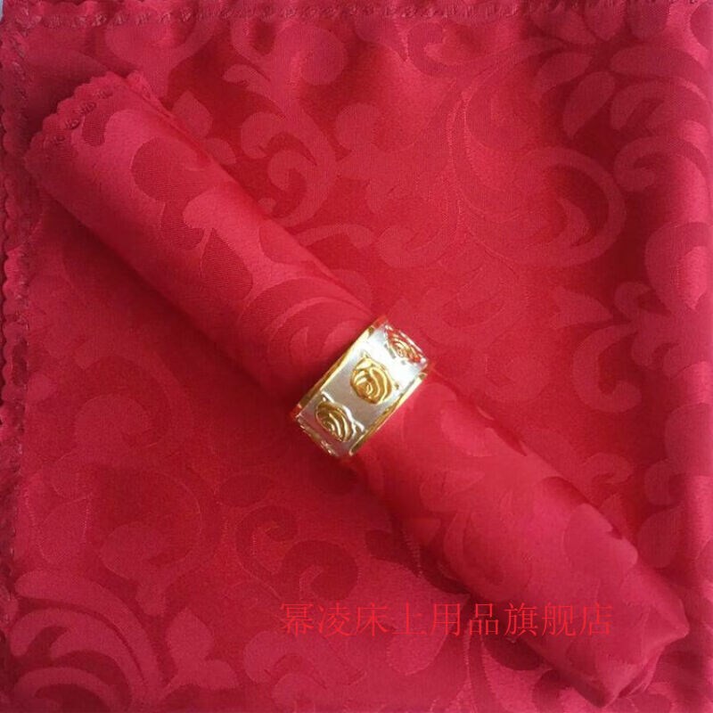 幂凌酒店口布折花布方形饭店西餐商用婚礼钩花餐T巾高档口布餐饮