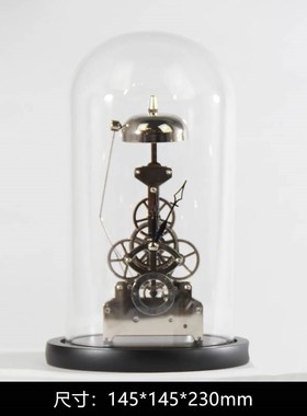 个性创意时钟座钟表床头柜书柜书架书桌桌面精致金属摆件轻奢软装