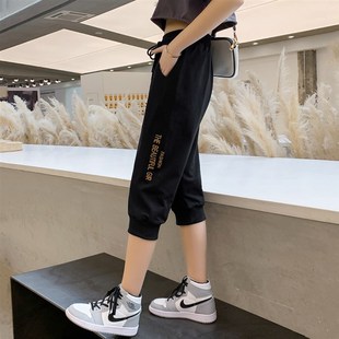 胖女童大童夏季七分裤子薄款加肥加大码少女中Q裤初中学生运动短