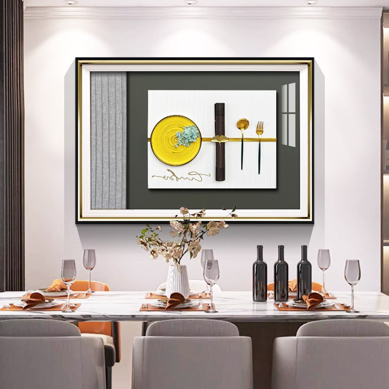 现代简约餐厅3id立体浮雕实物画走廊过道饭厅书房轻奢创意装饰挂图片