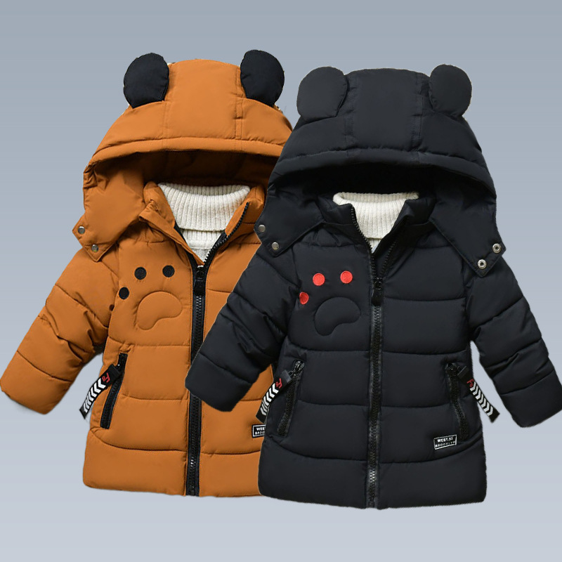 小孩冬季棉袄1-2到3岁男童冬天外套0一周半4儿R童男宝宝羽绒棉服