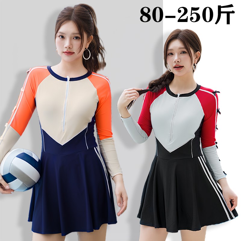 泳衣女大码连体遮肉显瘦2s025新款温泉保守学生休闲运动泳装200斤