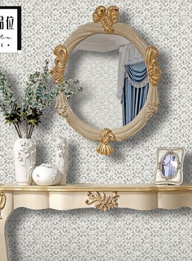 北欧风灰色墙纸卧室老人房小清新时尚小花朵M抽象复古墙布DD393