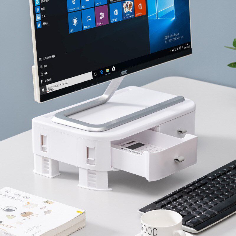 显示器增a高架办公桌面笔记本垫高收纳架电脑置物架可调节平板支