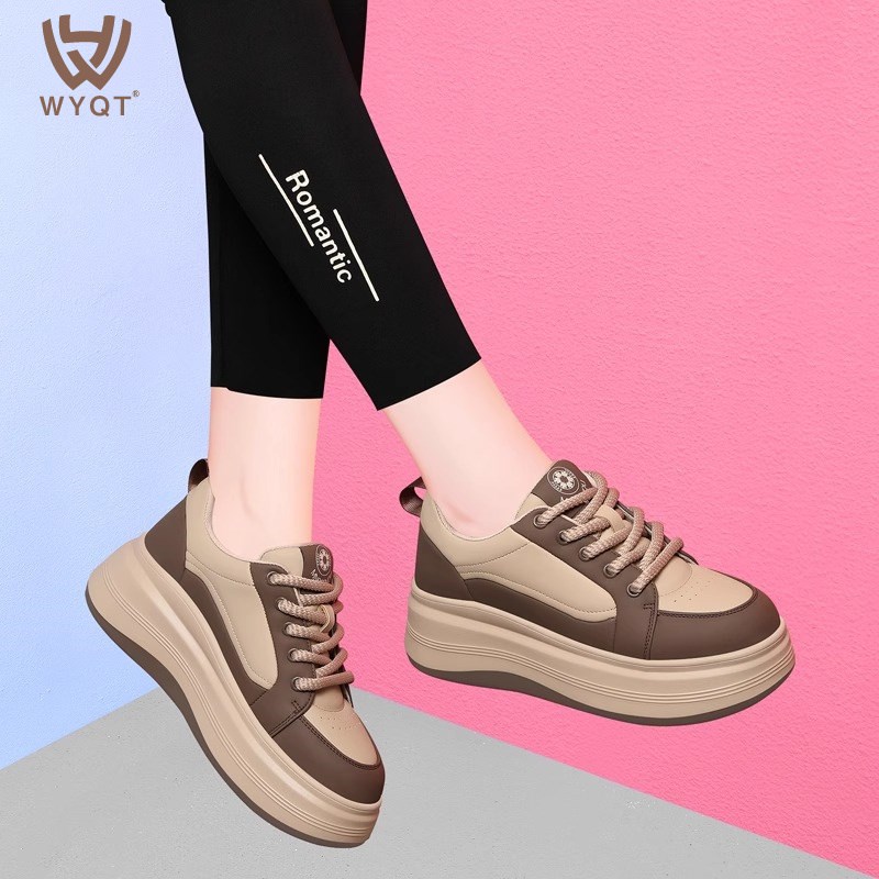 厚底增高老爹鞋女2024秋冬新款百搭加绒加厚休闲时W尚舒适运动鞋