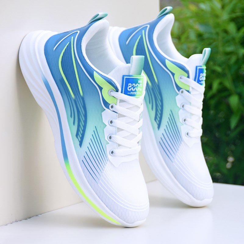 夏季轻薄跑步鞋男鞋专q业超轻透气网面软底男士防臭减震学生运动