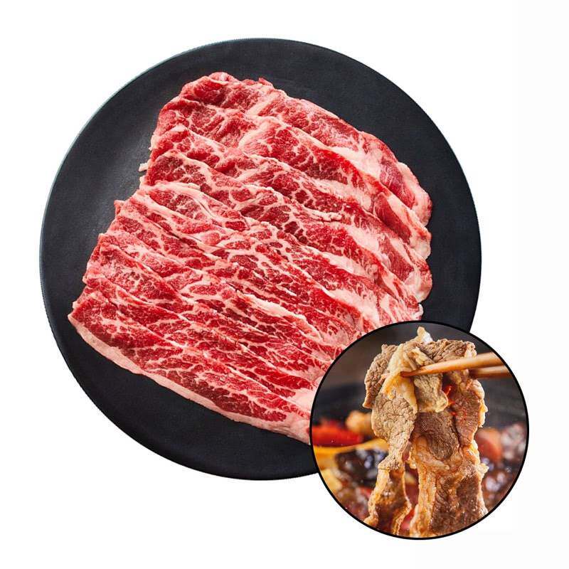 山姆会员超市代购 澳洲谷饲精选级牛小排火锅片650g 顺丰冰鲜牛肉