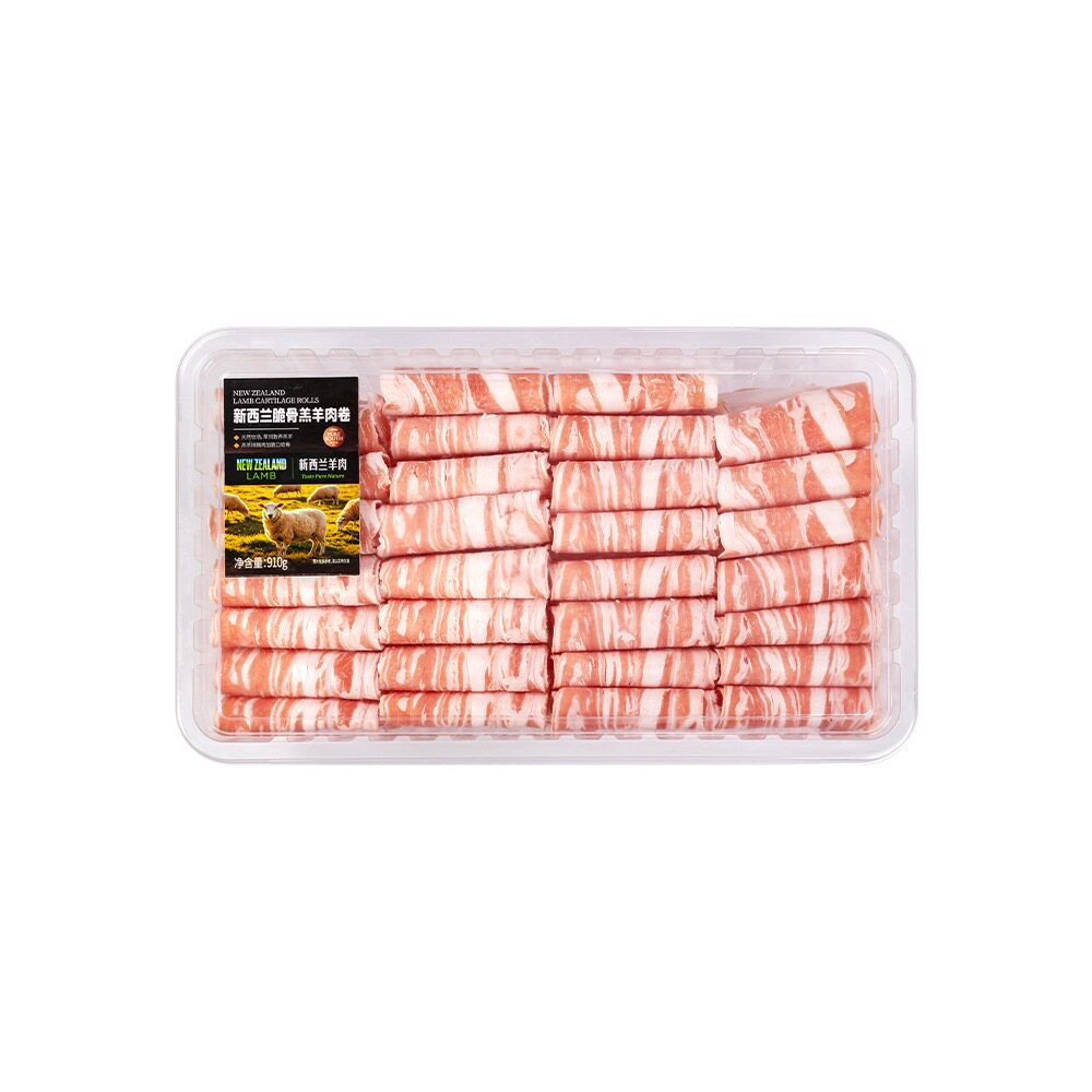 山姆代购 新西兰脆骨羔羊肉卷910g 大庄园原切 烧烤火锅羊肉片