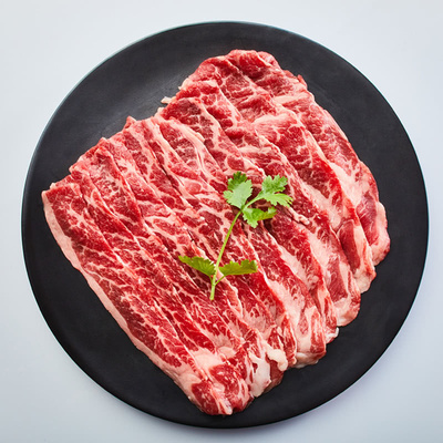 杭州山姆美国精选级牛小排火锅片650g新鲜原切牛肉卷烤肉火锅食材