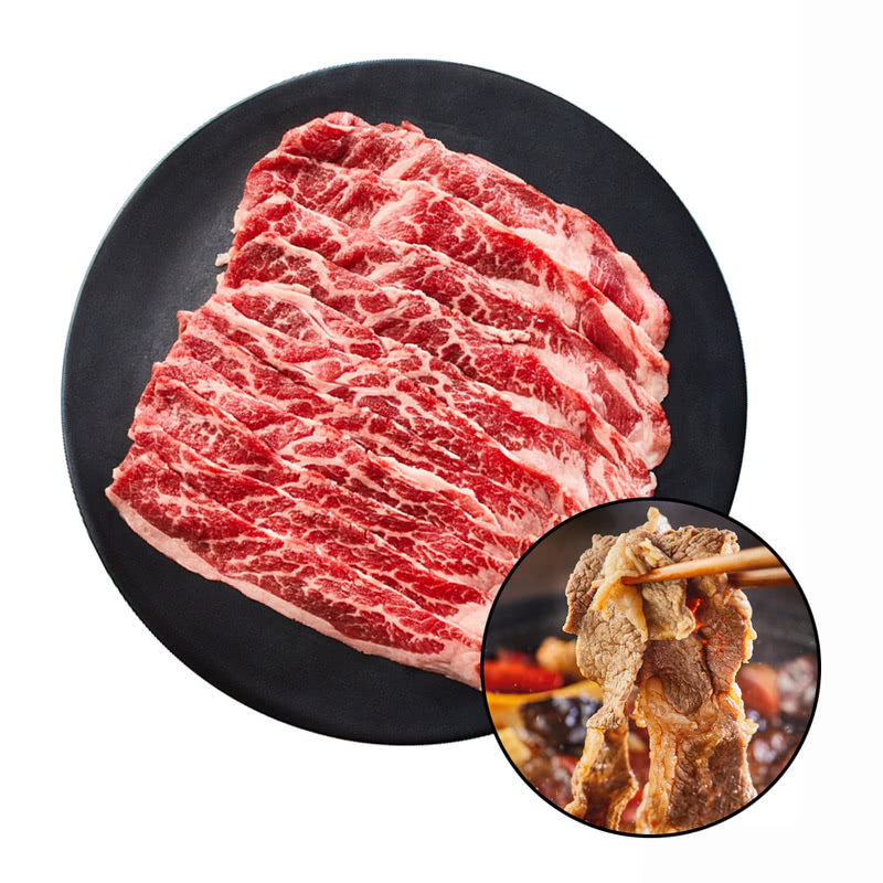 杭州山姆 美国精选级 牛小排火锅片 新鲜原切牛肉卷 烤肉火锅食材