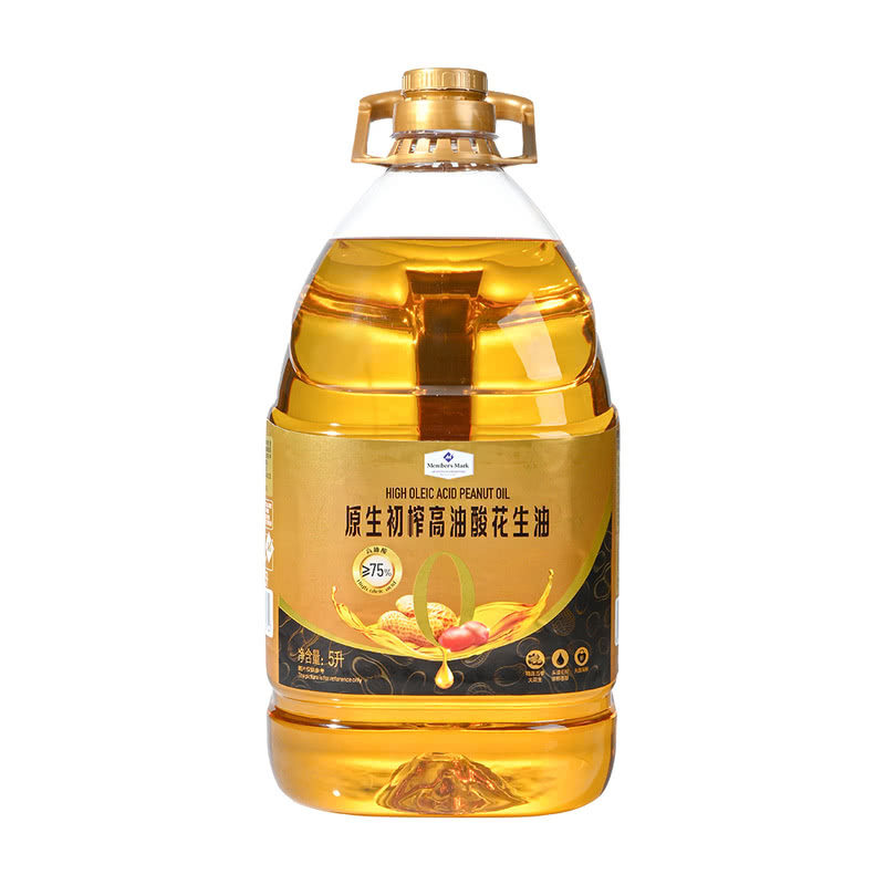 山姆会员超市代购 MM高油酸花生油 5L植物原生头道初榨一级食用油