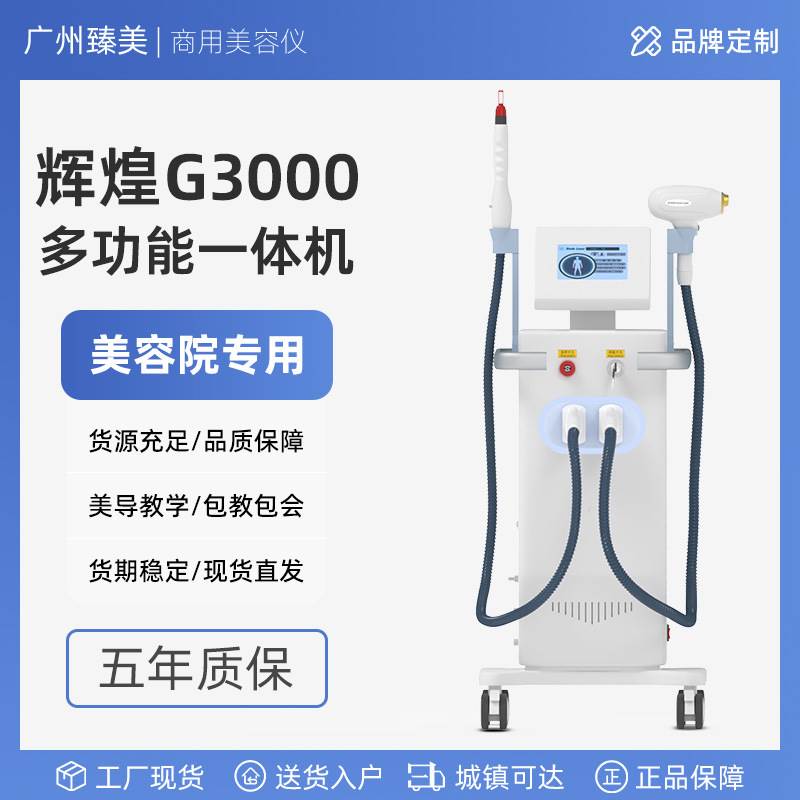 臻美商用美容院专用多功能一体机外贸美容仪器洗眉毛嫩肤仪G3000