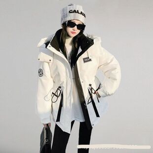 加厚羽绒派克服冬季 小个子穿搭休闲保暖连帽冲风衣