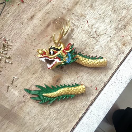 龙头龙尾diy手工船龙头装饰船用