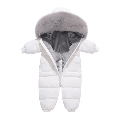 儿童连体羽绒服男女宝宝冬季外出抱抱爬服婴幼儿加厚羽绒哈衣套装