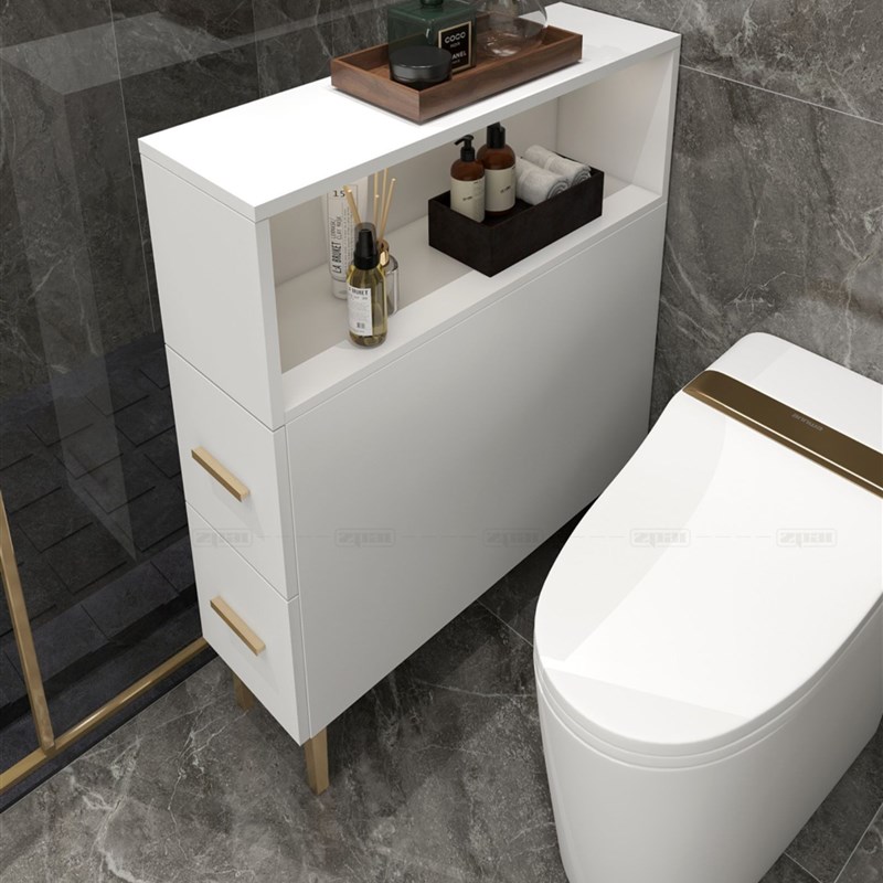 定做客厅夹缝柜阳台墙角储物柜卫生间马桶边收纳柜浴室边窄柜