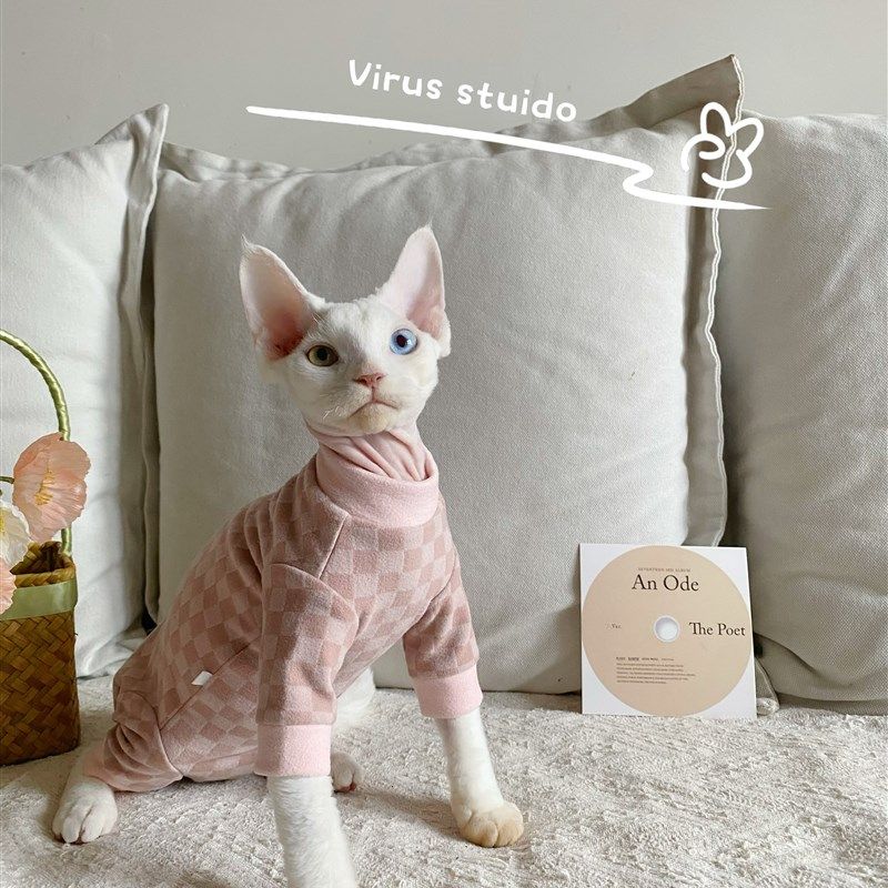 春秋斯芬克斯无毛猫德文猫衣服加厚护肚四脚打底衫狗狗小猫咪外套,宠物/宠物食品及用品,猫宠物服装/雨衣（新）,淘宝优惠券,粉丝福利购,淘宝优惠卷