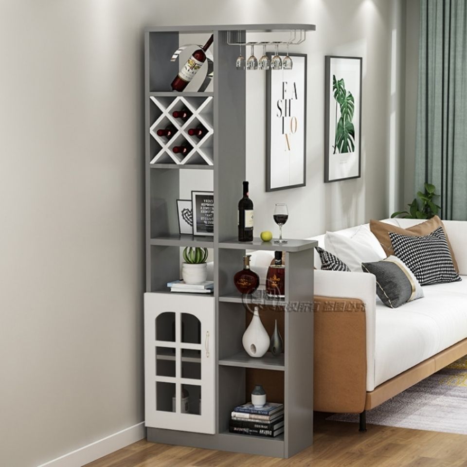 客厅隔断柜欧式酒柜门厅柜玄关柜进门小户型多功能V圆角装饰门厅