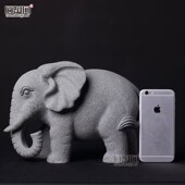 石雕大象摆件招财工艺品v电视酒柜客厅家居玄关装 饰开业礼品