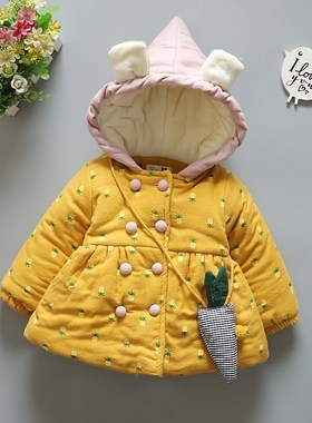 0-1-2-3-4岁女宝宝冬装加厚棉袄一岁婴儿棉衣两岁女童棉服童外套