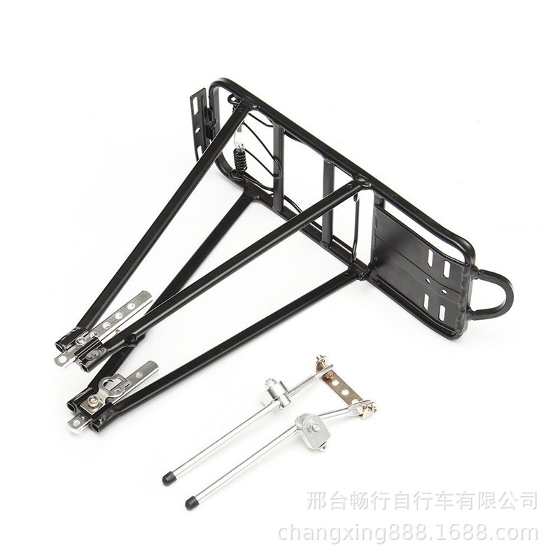 山地自行车铝合金V刹/碟刹后货架 行李架可载人 后衣架骑行用品