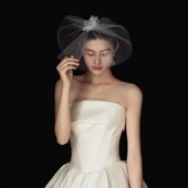 新款 花朵面纱轻薄小头纱 新娘结婚儿童花童拍照写真摄影跟妆头饰