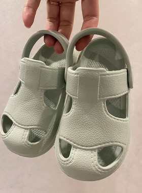 儿童洞洞鞋夏男童宝宝2-9岁软底防滑沙滩鞋婴幼儿卡通儿童凉拖鞋