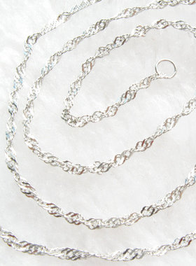 925银项链 水波链 女款链子 吊坠配链 diy银配件