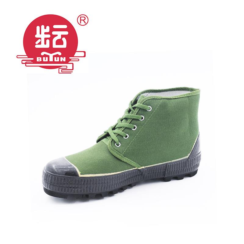 上海步云厂家解放鞋大牙厚底黑围学生军训鞋干活鞋黄球鞋胶鞋