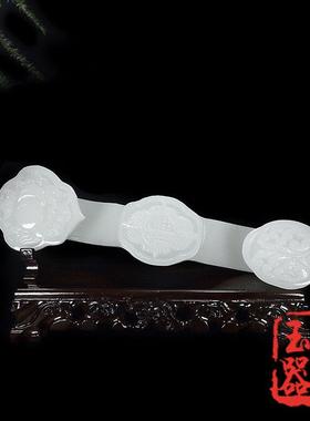 天然阿富汗白玉福寿如意摆件招财镇宅开业乔迁商务礼品家居装饰品