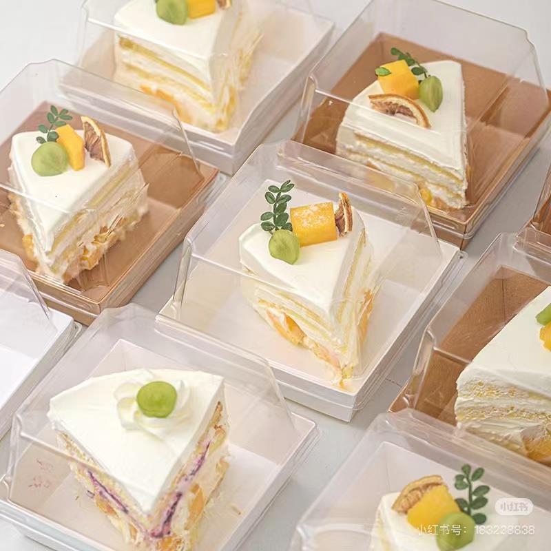 3寸4寸千层切块蛋糕包装盒甜品提拉米苏打包盒慕斯西点加高方形盒