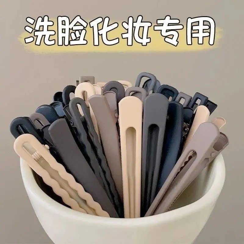 夹子头发一字夹刘海发夹女前额侧边鸭嘴夹简约新款无痕发卡抗氧化