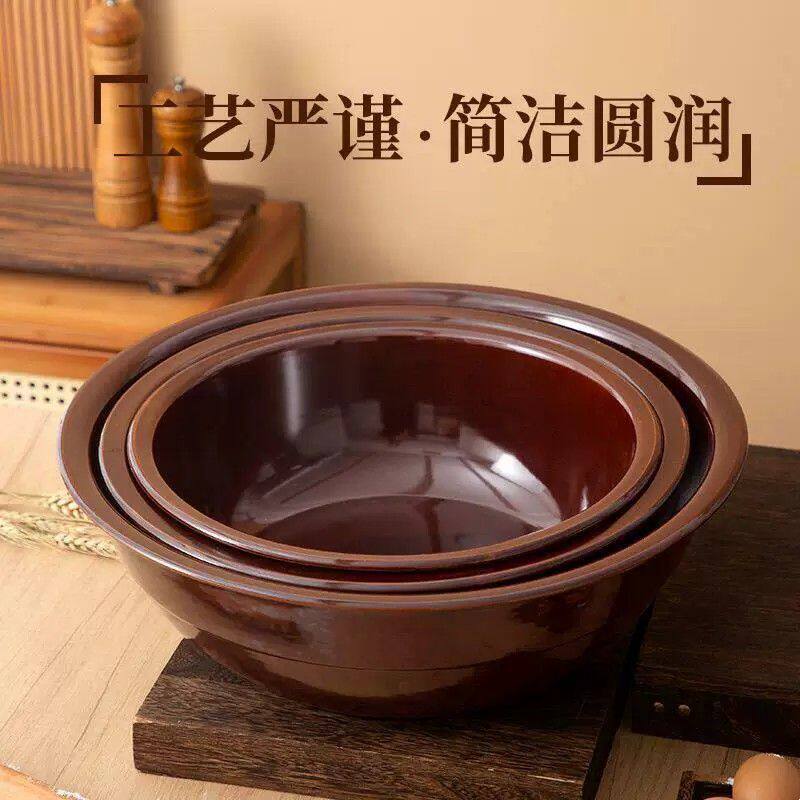 晒酱包邮陶瓷大号手工面盆家用老式厨房发面加深复古揉面商用