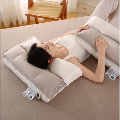 【下单立减50】3.0升级双层酣睡枕可拆分枕芯高0型护颈家用羽枕芯